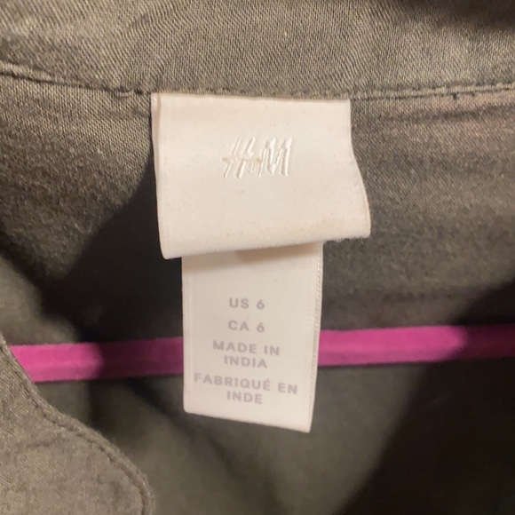 H&M Olive Green Dress Women’s Medium - Picture 3 of 4